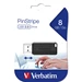 Verbatim USB 2.0-minne PinStripe 8 GB, svart